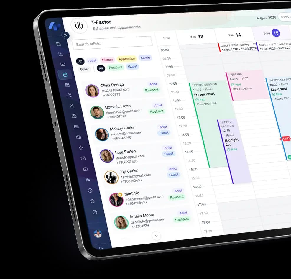 InkLinka interface preview on desktop, tablet and phone