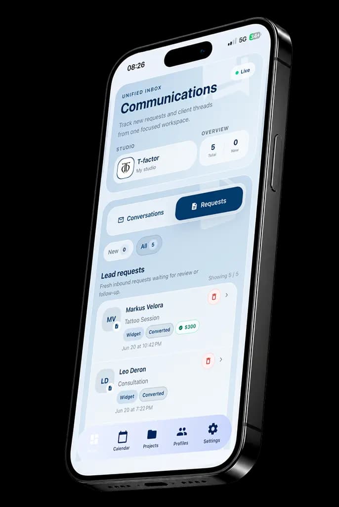 InkLinka mobile communications and requests view
