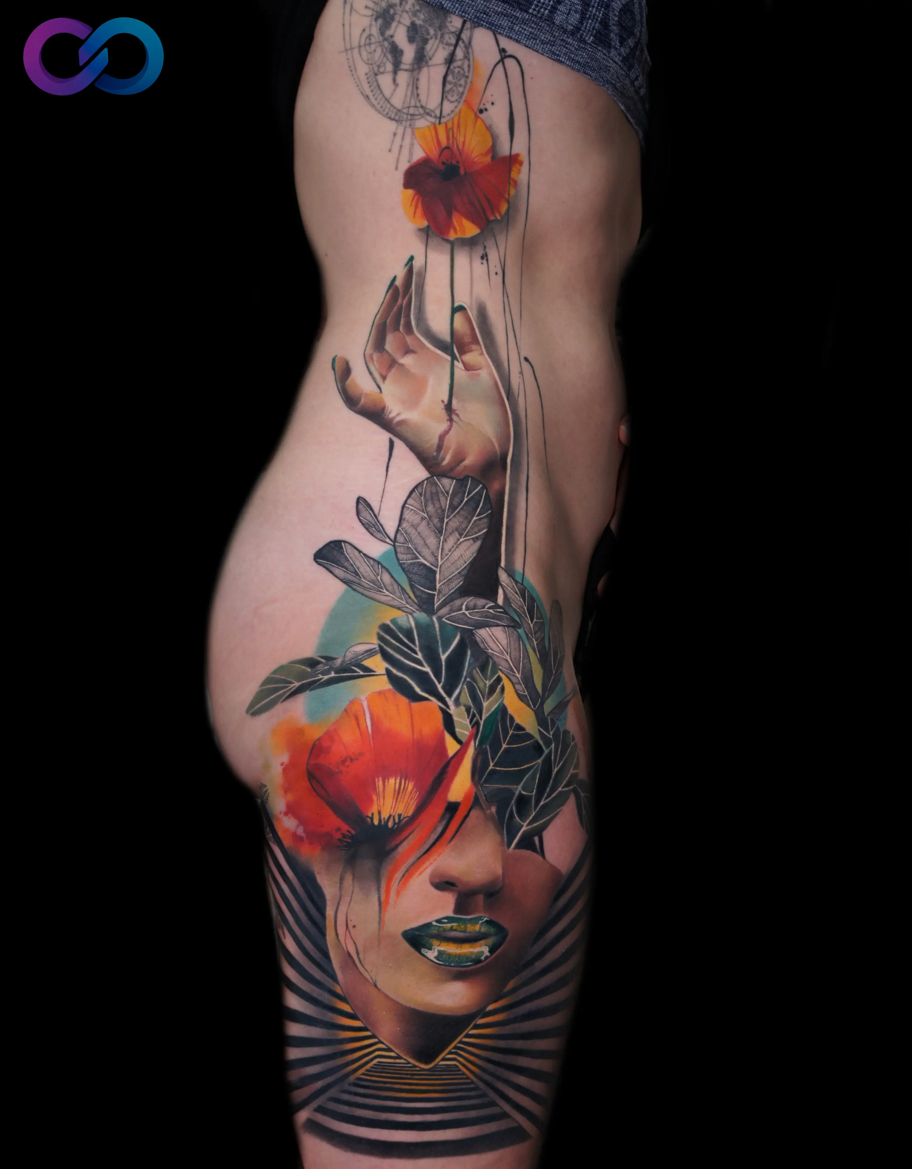 Large-scale Jay Freestyle tattoo on the body